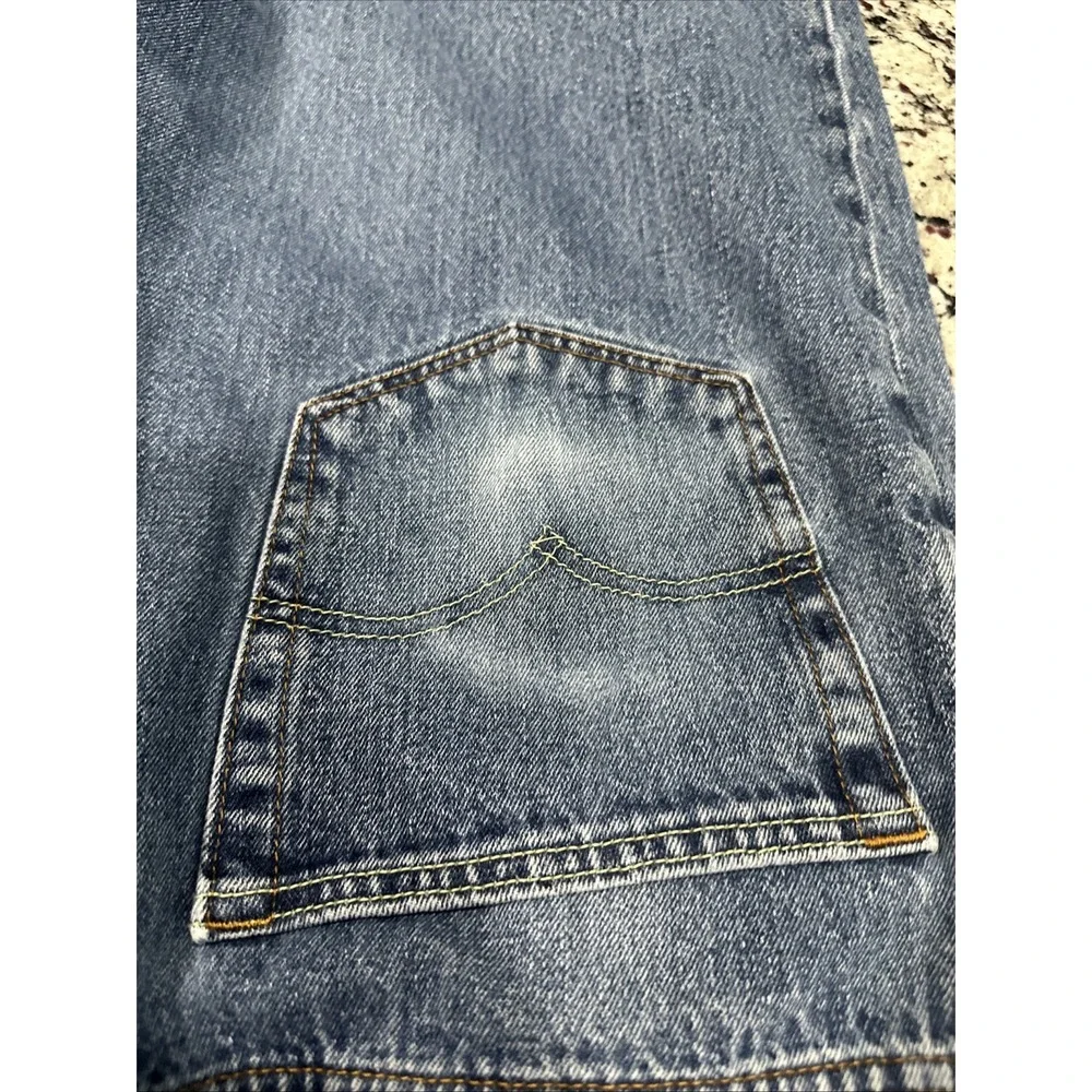 Levi's 550 Men's Relaxed Fit Denim‎ Blank Tag Straights Leg Blue 42 x 30 Jeans